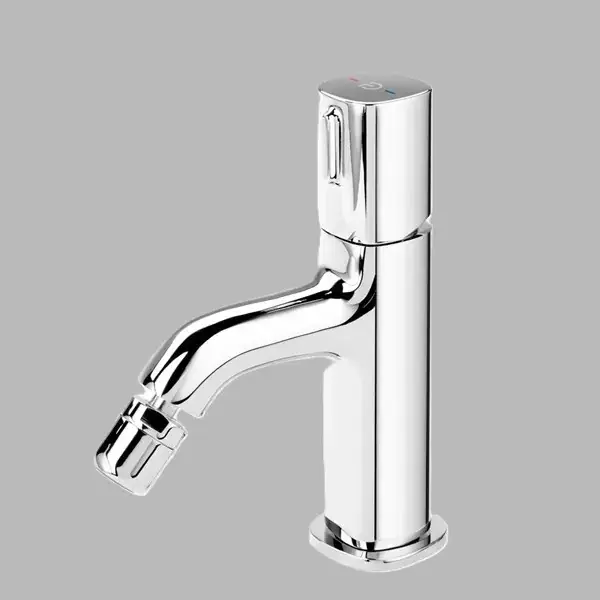 Baterie bideu monocomanda, marimea S, cu ventil click-clack, crom, FDesign Meandro FD1-MDR-6-11 Retur ușor