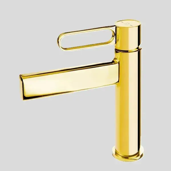 Baterie lavoar monocomanda, marimea M, cu ventil click-clack, auriu lucios, FDesign Zaffiro FD1-ZFR-2-55 Lichidare de stoc