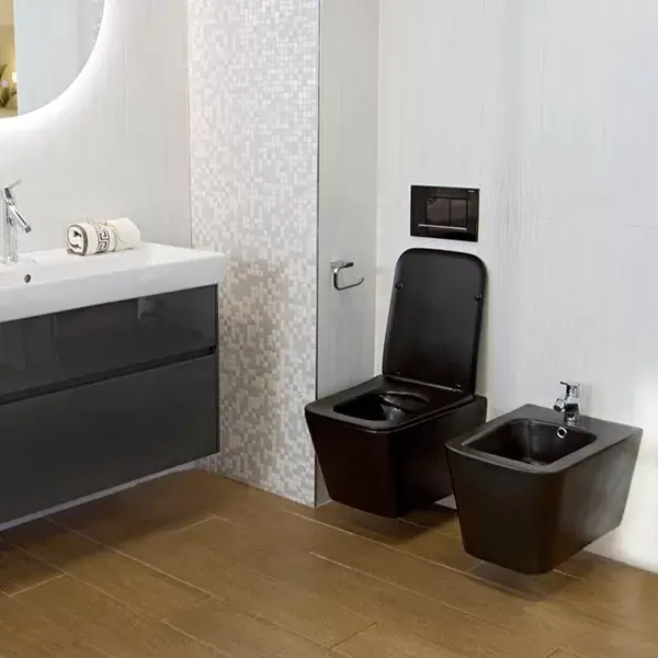 Bideu suspendat negru, Fluminia Paris D2350BM Ofertă