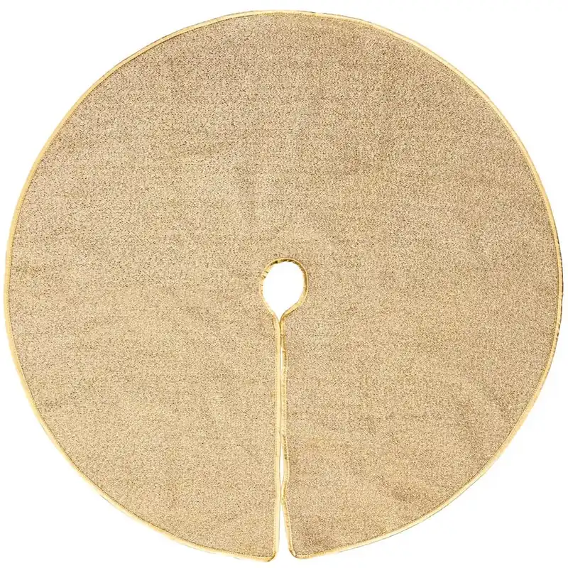 Covoras de pus sub bradul de Craciun, diametru 90 cm, auriu Popular
