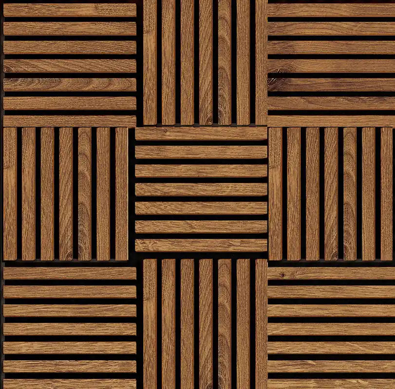 Popular Modul riflaj MDF decorativ LDA PREMIUM de tip panou acustic, Stejar Royal, 30×30 cm