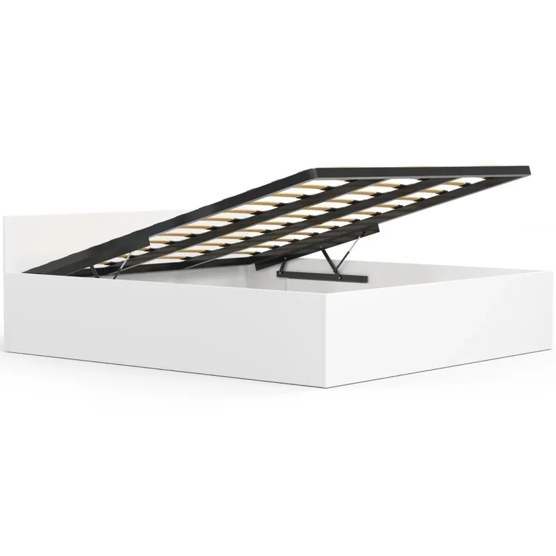 Somiera metalica rabatabila pentru pat 180×200 cm cu pistoane gaz, 26 lamele, cadru rezistent, negru Vezi acum
