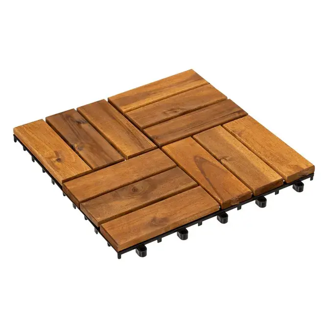 Preț redus Dale din lemn de acacia, set 9 bucati, 30×30 cm, maro