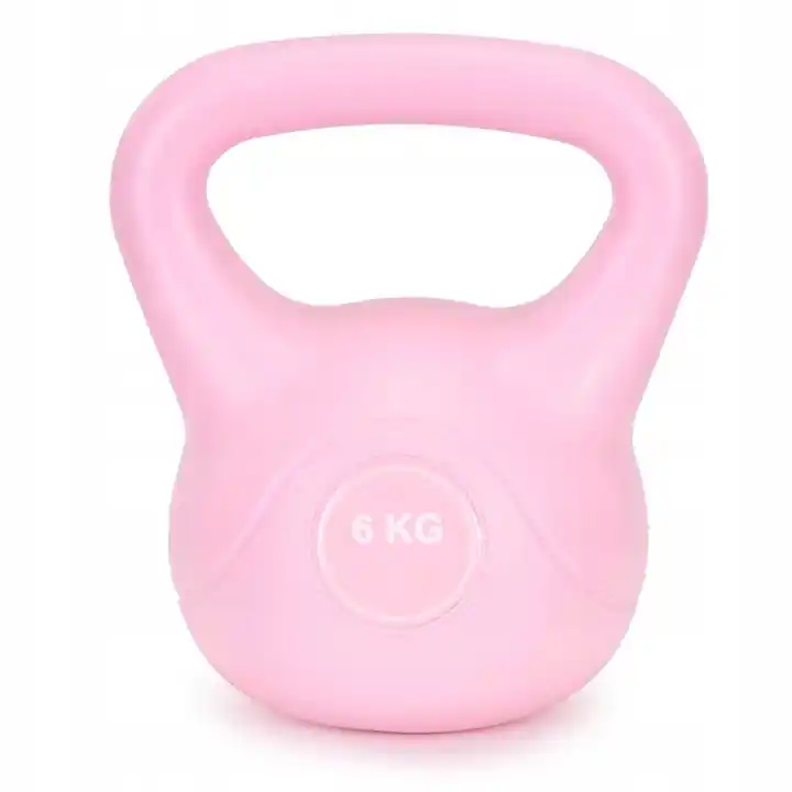 Kettlebell 6 kg, bitum cu invelis rezistent ABS, 21×24 cm, roz Vezi acum
