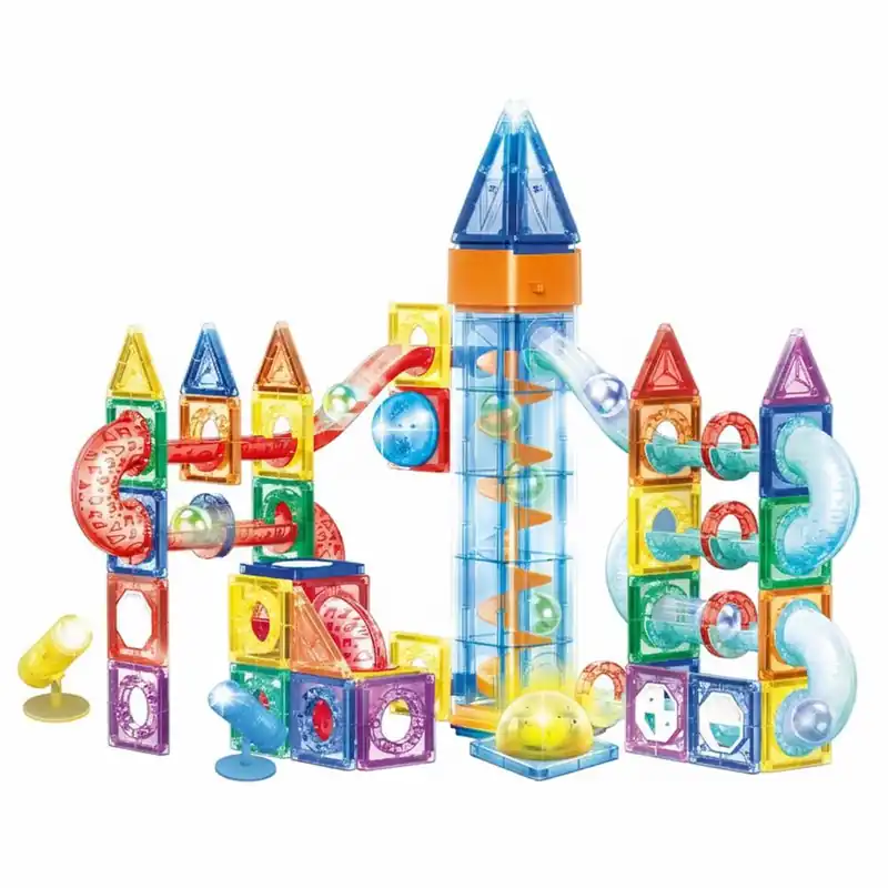 Ofertă specială Set de constructie din piese magnetice educative pentru copii 134 de piese, multicolor