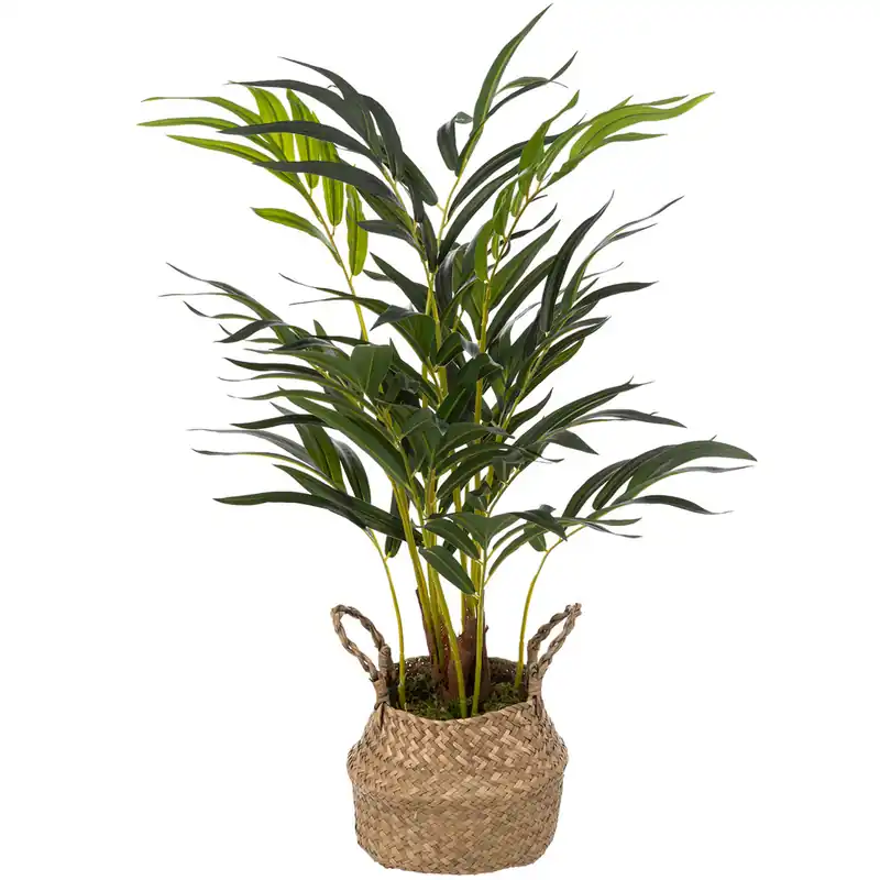 Mai ieftin Planta artificiala Atmosphera Palmier cu ghiveci natural, 80 cm, verde