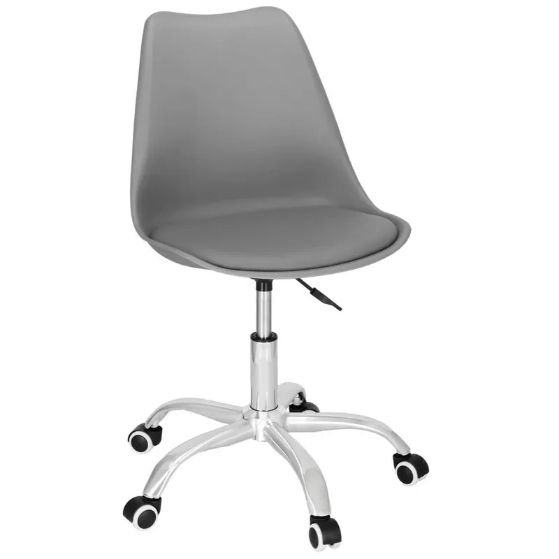 Ofertă specială Scaun de birou ergonomic, piele ecologica, 150kg, baza otel, gri