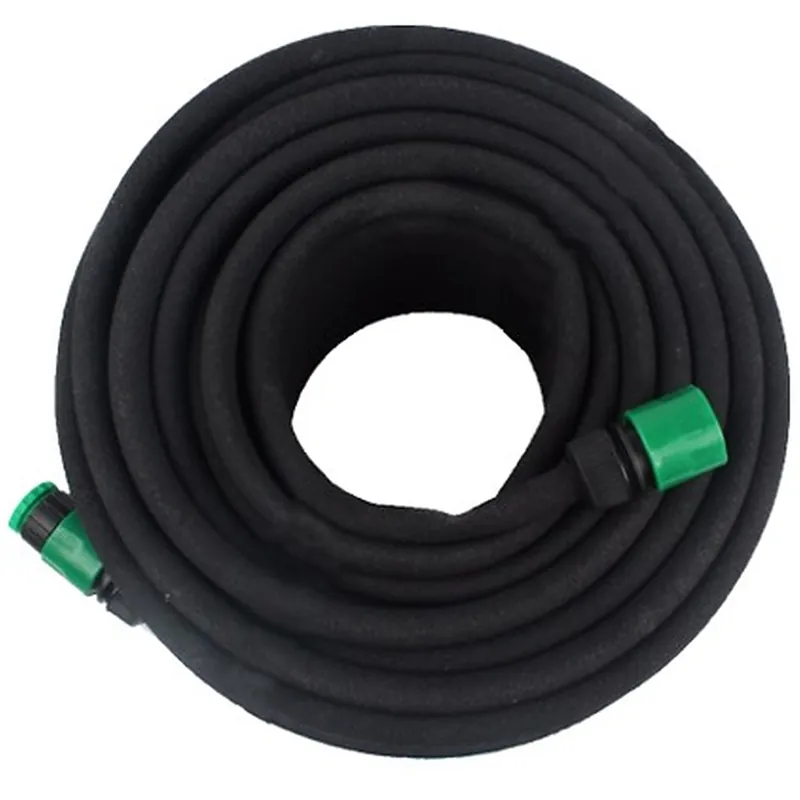 Doar azi Furtun irigare prin picurare pentru gradina, cauciuc flexibil, 15 m, diametru 12,5 mm, negru
