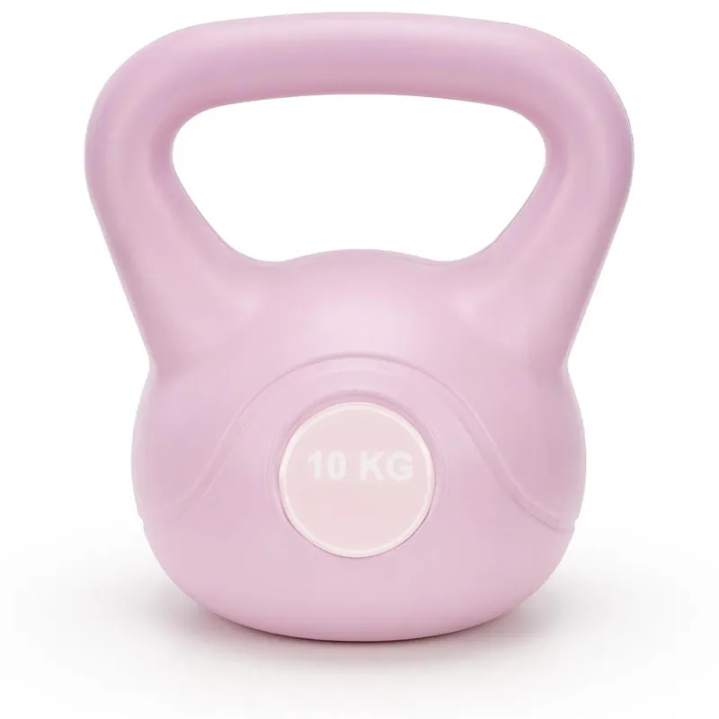 Kettlebell 10 kg, bitum cu invelis rezistent ABS, 25×27 cm, roz Vezi acum