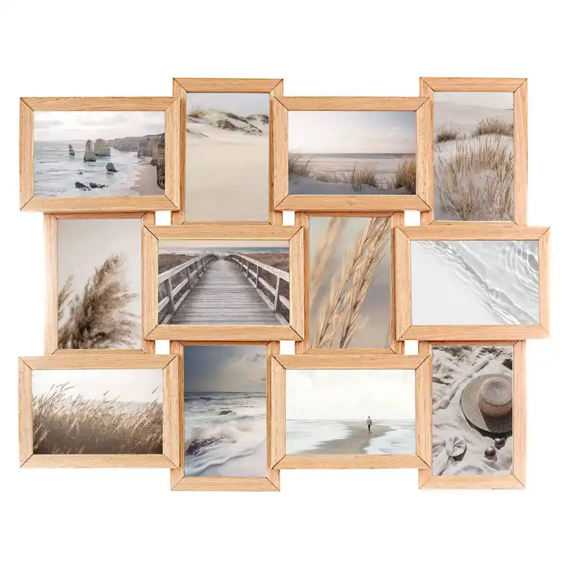 Rama foto multipla Atmosphera Mia pentru 12 fotografii 10×15 cm, MDF, 59×45 cm, natur Cel mai vândut