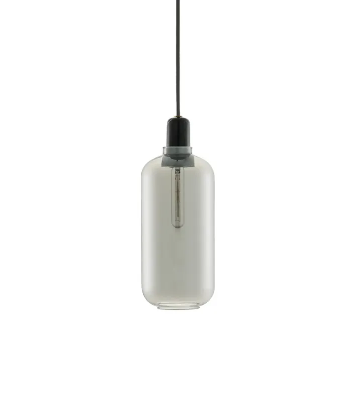 Noutate Amp Lustră Pendul Large Smoke/Black - Normann Copenhagen