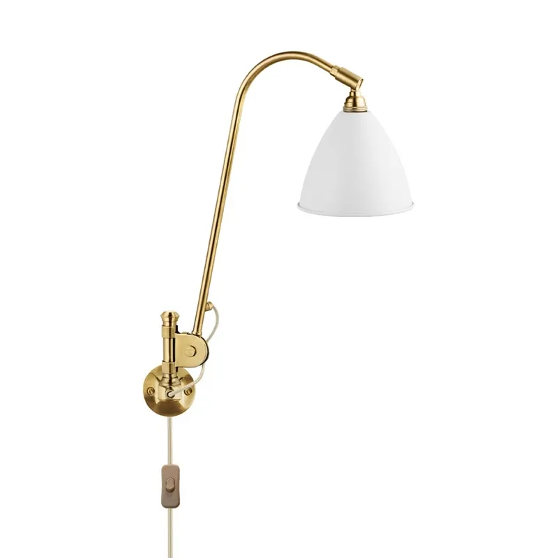Doar azi Bestlite BL6 Aplică de Perete ø16 Brass/Matte White - GUBI