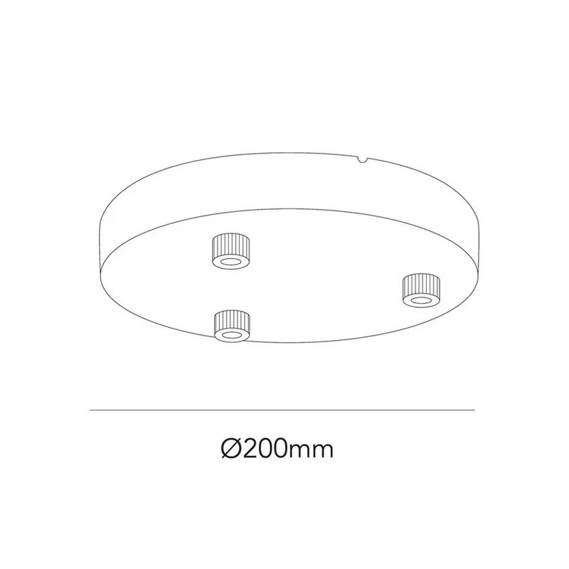 Ceiling Baza Ø200/3 Lustră Penduls Black - LIGHT-POINT Super ofertă