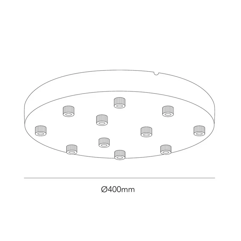 Ofertă de sezon Ceiling Baza Ø400/11 Lustră Penduls White - LIGHT-POINT