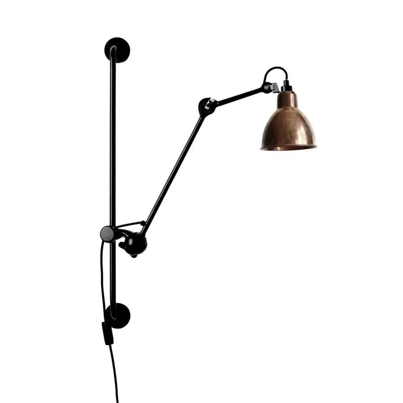 Retur ușor 210 Aplică de Perete Black/Raw Copper/White - Lampe Gras