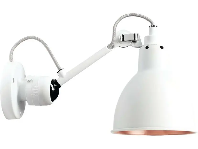 304 Aplică de Perete White/White/Copper (Nu Întrerupător) - Lampe Gras Discount