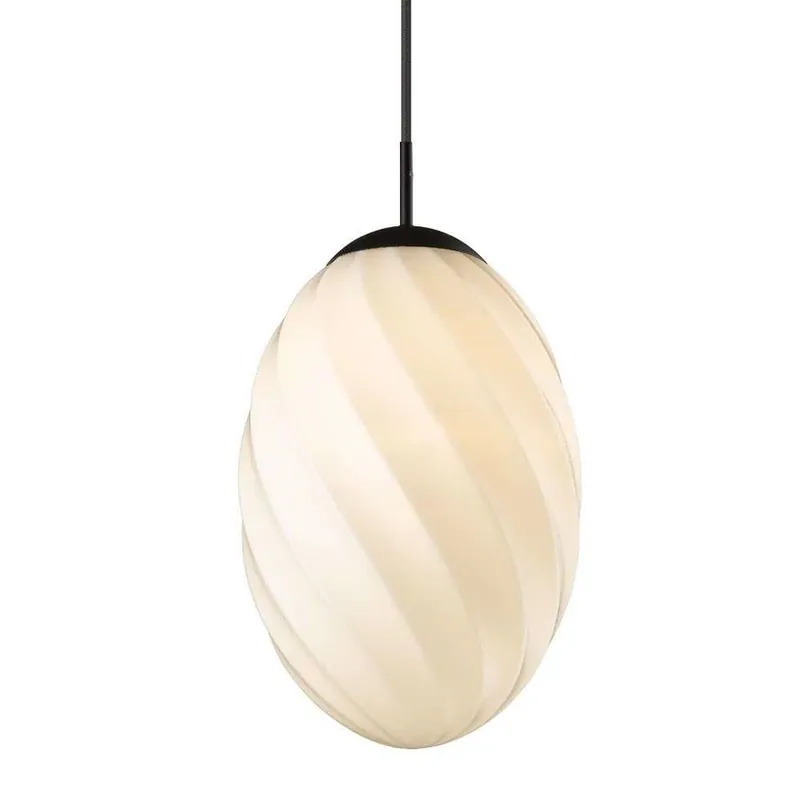 Expediere rapidă Twist Egg Lustră Pendul Ø25 Opal/Black - Halo Design