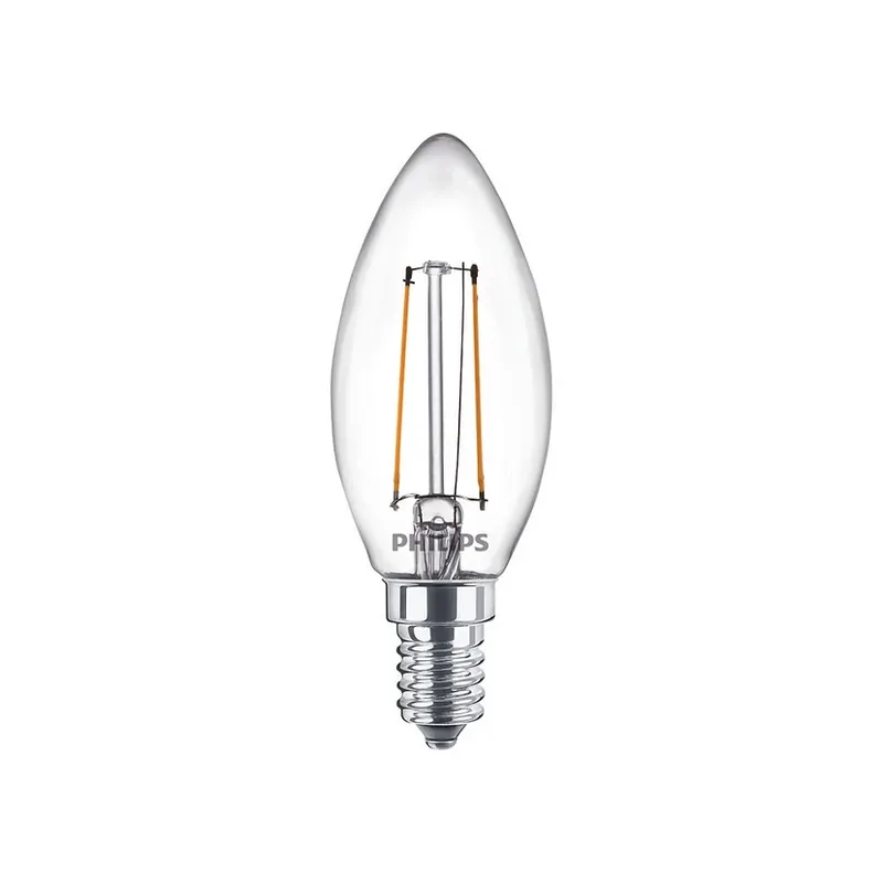 Bec LED 2W Glass Candle (250lm) E14 - Philips Cel mai vândut