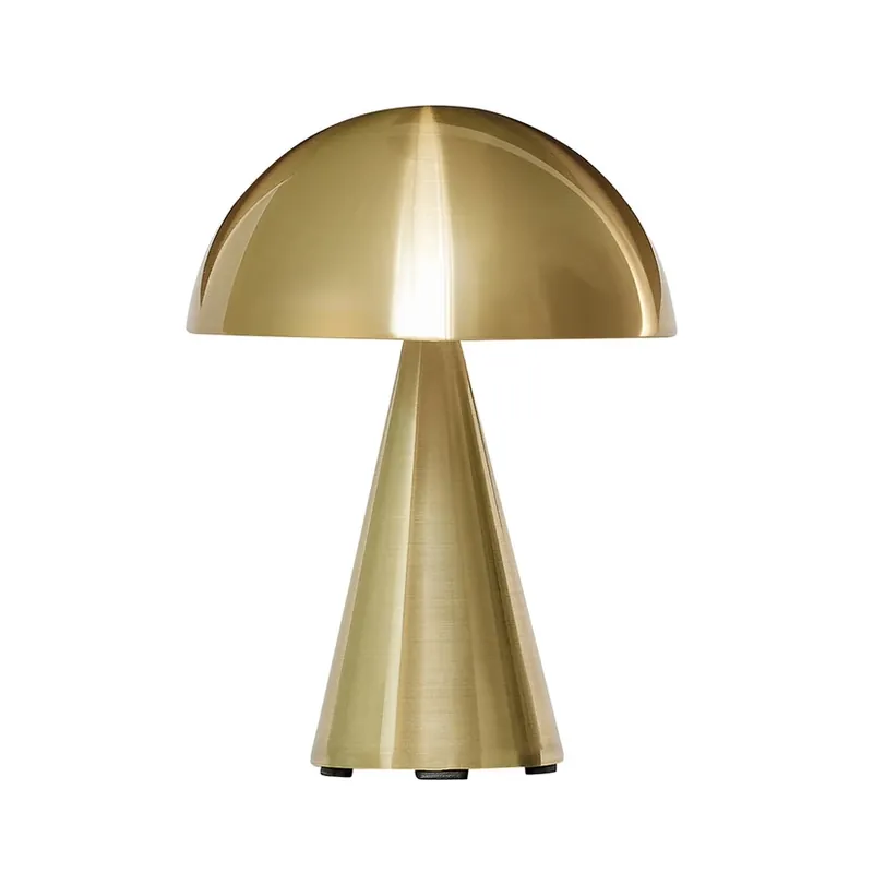 Expediere rapidă Lampa de masă cu baterie LED Mush, alamă, IP44, dimabil - HÜBSCH