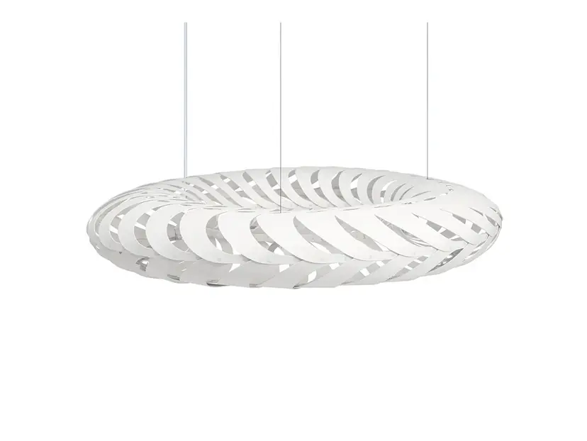 Premium Maru Lustră Pendul Ø140 White 2 Sides - David Trubridge