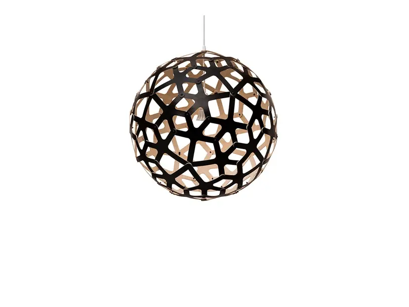 Coral Lustră Pendul Ø60 Black 1 Side - David Trubridge Popular