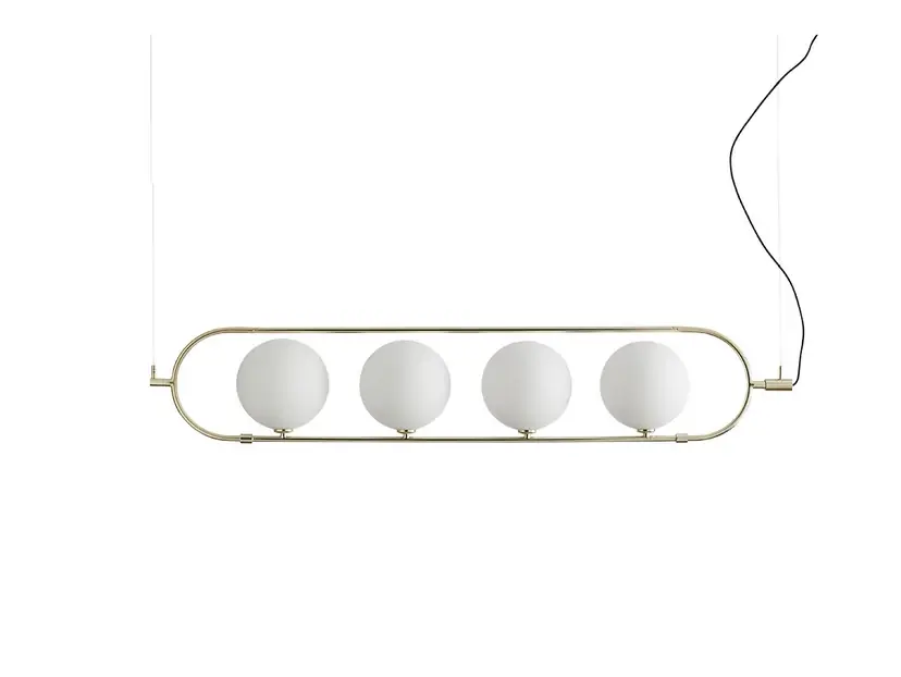 Lampa suspendată Abbacus 4, auriu, 4 becuri - Aromas del Campo Ofertă de sezon