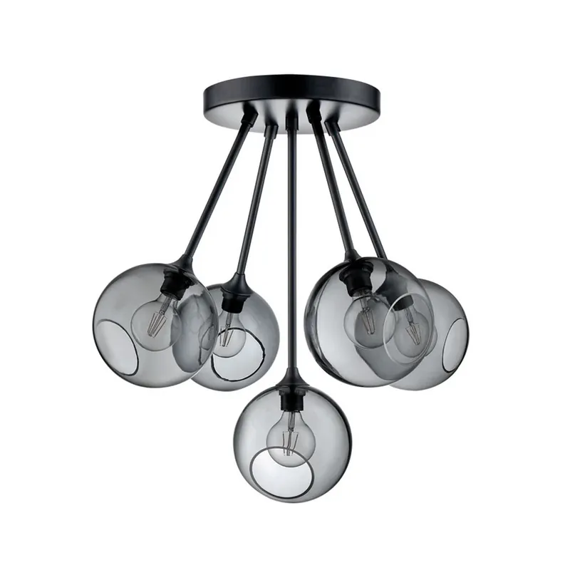 Lampă suspendată Ballroom Molecule Negru/Fum - DESIGN BY US Chilipir