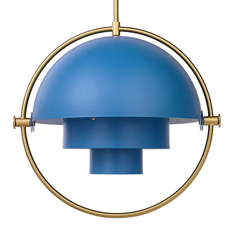 Multi-Lite Lustră Pendul ø36 Brass/Blue - GUBI Cumpără online