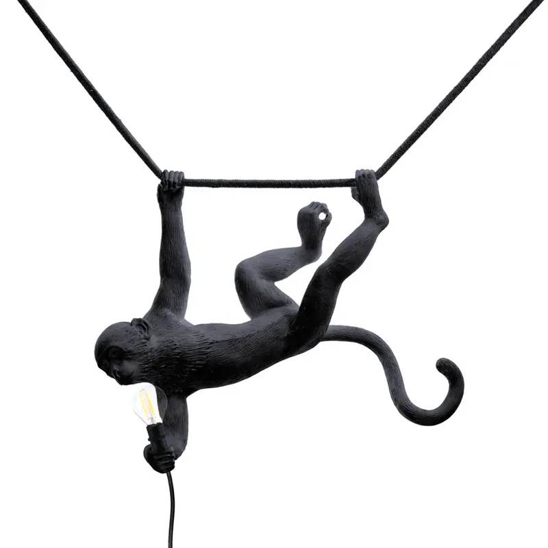 Ofertă limitată Monkey Swing Lustră Pendul de Exterior Black - Seletti