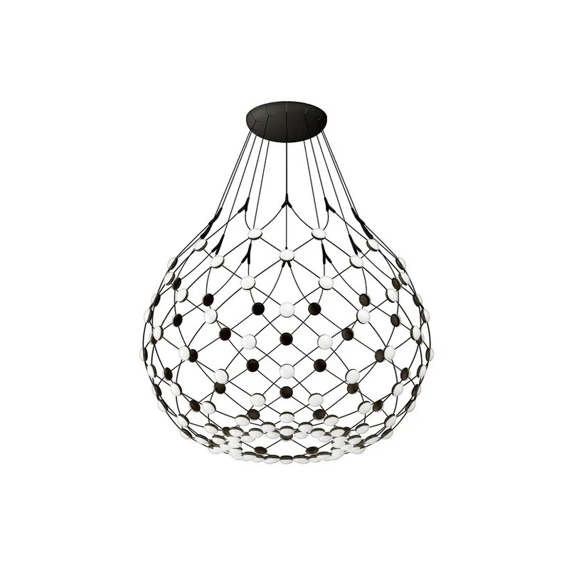 Ofertă Lampă suspendată Mesh Ø 80 cm 1 m negru - Luceplan