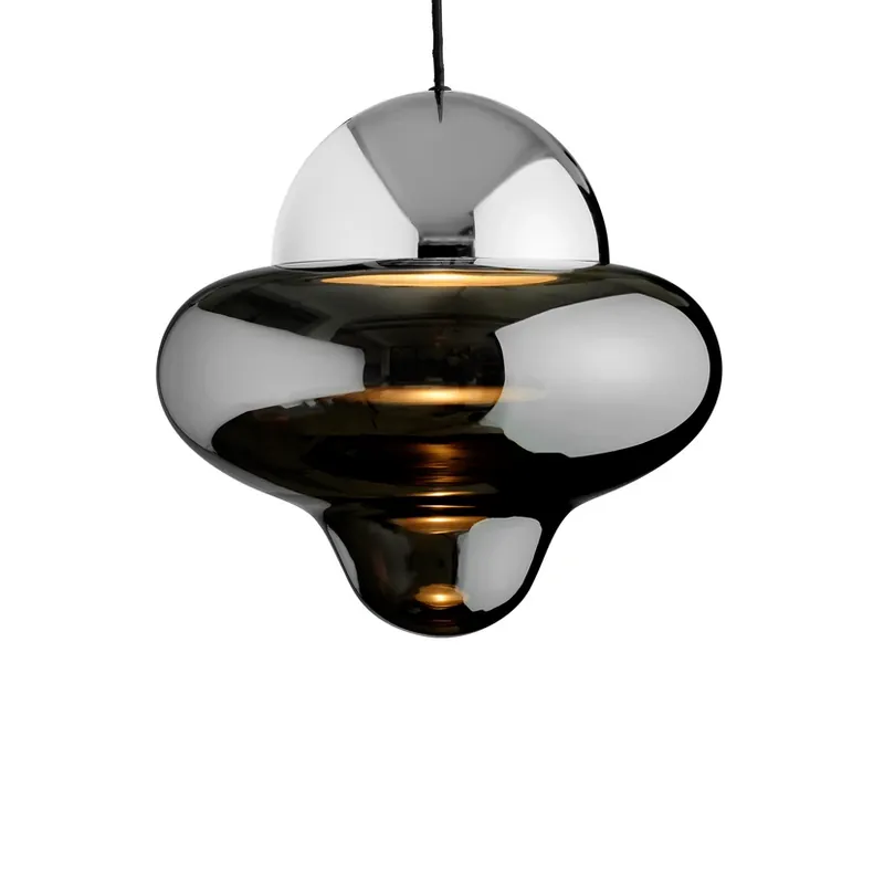 Ieftin Lampă suspendată Nutty XL Smoke/Chrome - DESIGN BY US