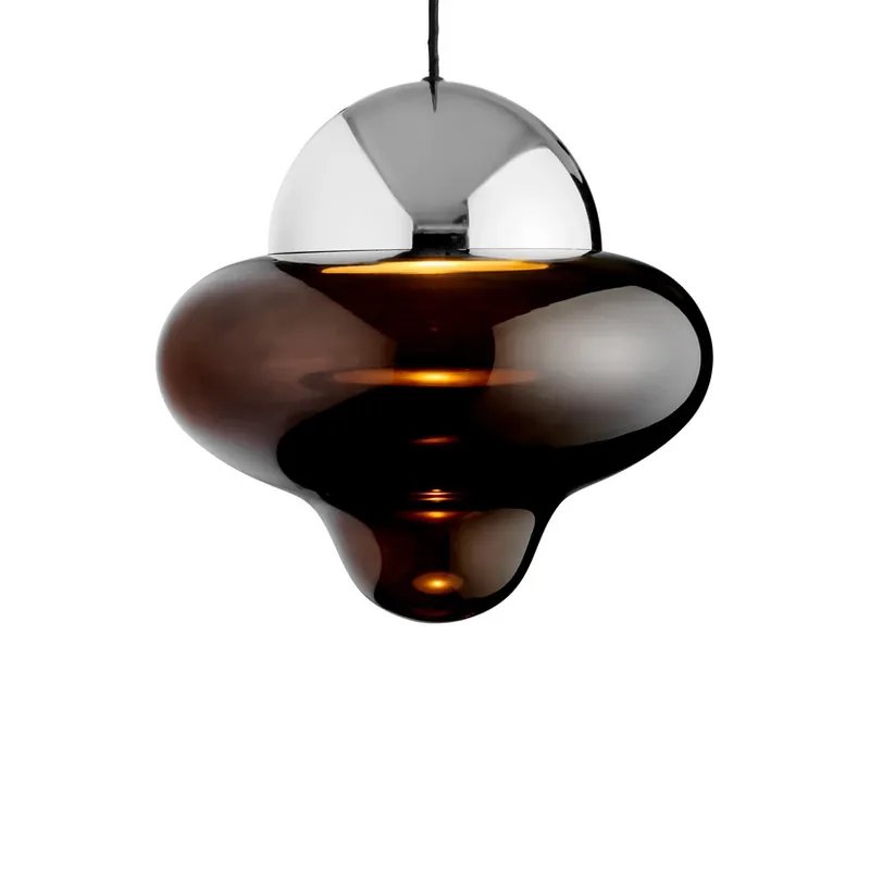 Retur gratuit Lampă suspendată Nutty XL Maro/Crom - DESIGN BY US