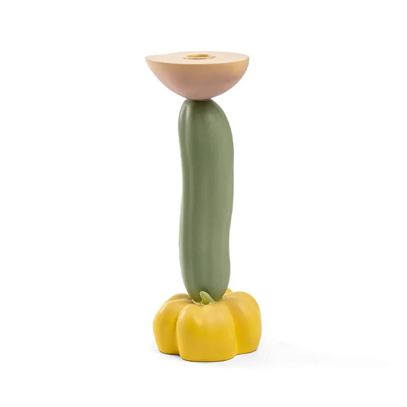 Retur gratuit Sfeșnic multicolor Vitamin Cucumber - SELETTI