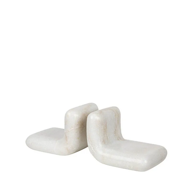 Cel mai vândut Stone Bookends 2 pcs. Sculptură White - Tom Dixon