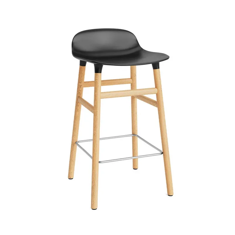 Scaun de bar Form H65 Oak/Black - Normann Copenhagen Lichidare de stoc