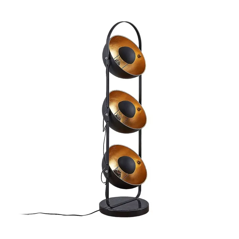Retur ușor Muriel 3 Lampadar Black/Gold - Lindby