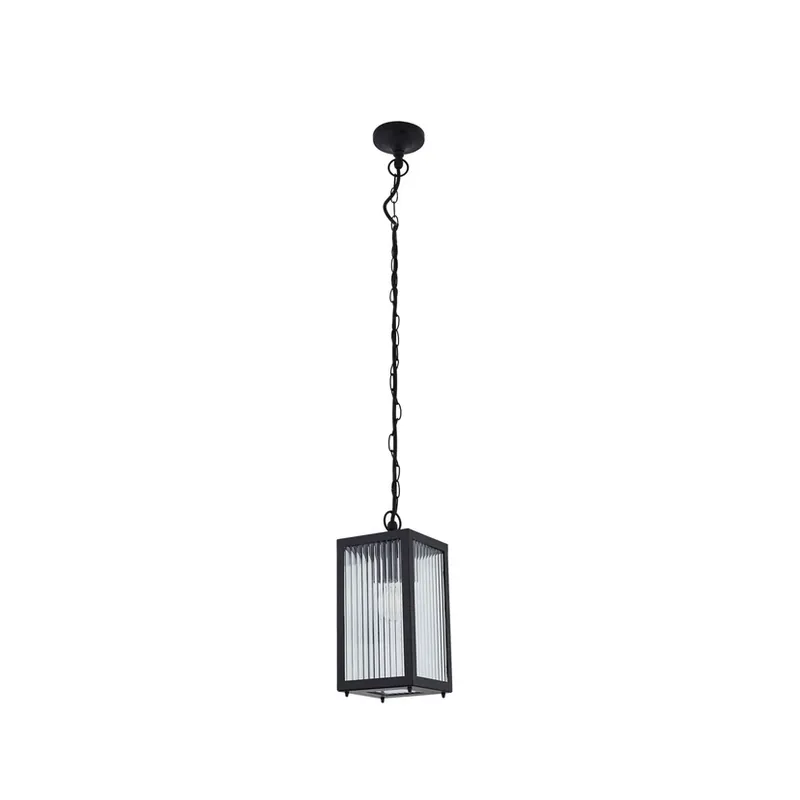 Ultima șansă Bolgar Lampa suspendată pentru exterior, negru, sticlă, metal - Lindby