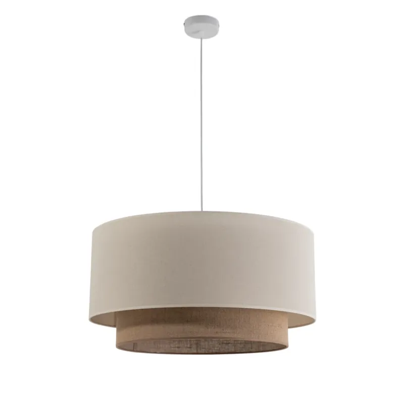 Plată sigură Lampă suspendată Boho, Ø 60 cm, 1 bec, ecru/iută