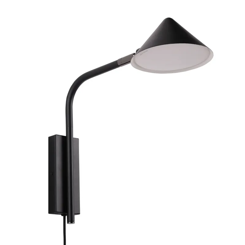 Livrare rapidă Aplică de perete Kuro, negru, 32 cm, cu priză, G9 - Watt & Veke