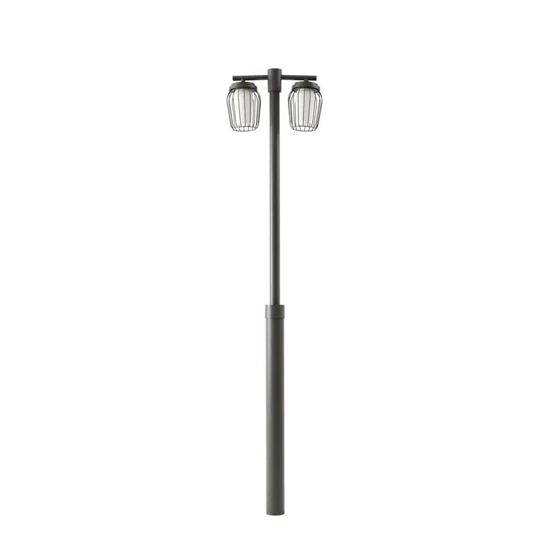 Discount Lampa de exterior Chandan, înălțime 215 cm, antracit, 2 becuri - Lucande