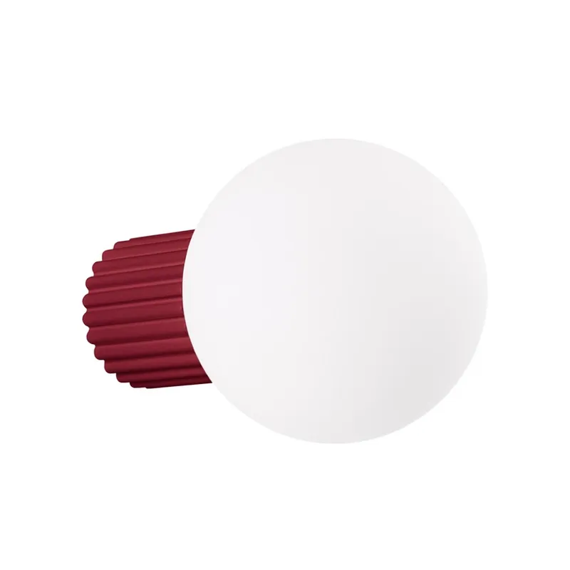 Cumpără online Aplică de perete ORBI roșu închis sticlă/metal Ø 12cm IP44 G9 - SOLLUX