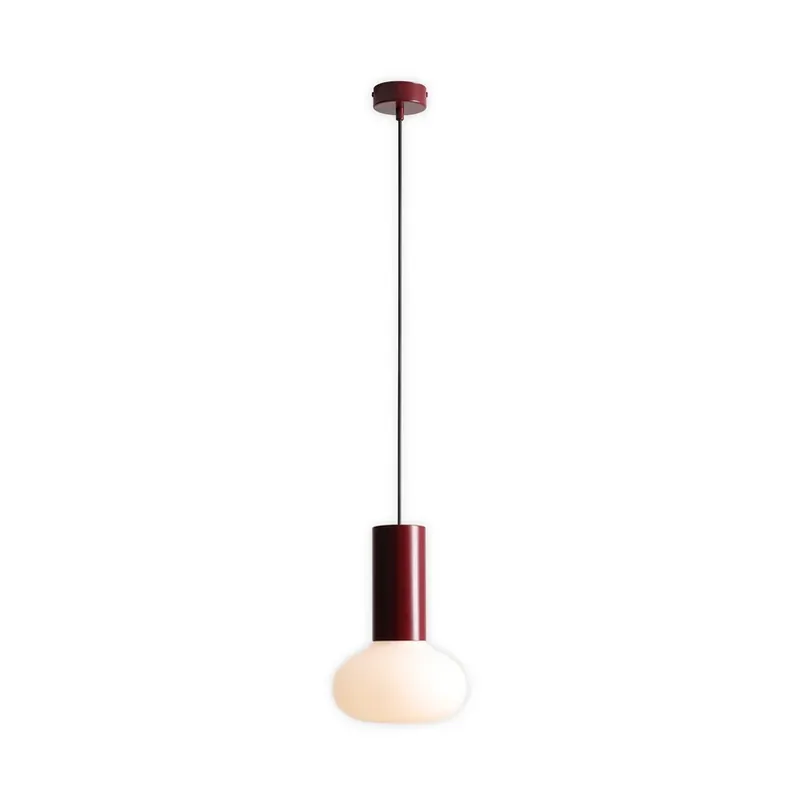 Discount Lampa suspendată Flo, roșie, cu 1 bec, sticlă - ALDEX