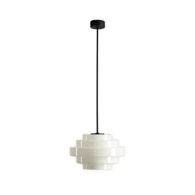Preferatul clienților Lampa suspendată Filo, albă, Ø 28 cm, sticlă - ALDEX