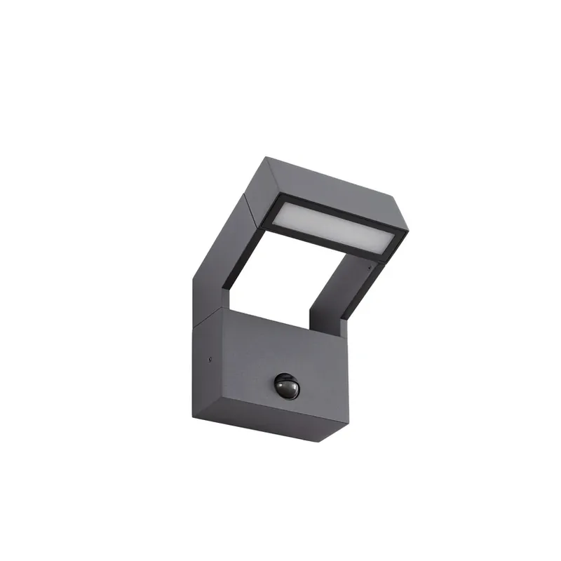 Preț mic Lampă de perete pentru exterior cu LED Kovato, senzor, gri închis, IP65 -