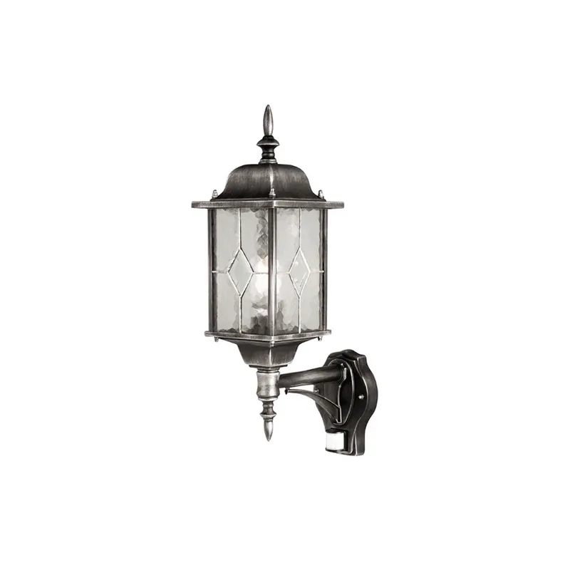Retur gratuit Lampa de exterior Wexford cu senzor, negru/argintiu, IP44 - Elstead
