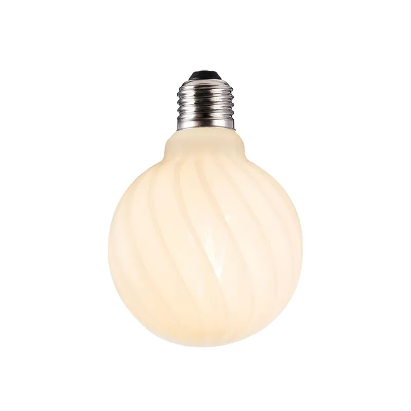 Livrare expres Bec LED Colors Twist G95, E27, opal, 3.000 K, 7 W - Halo Design