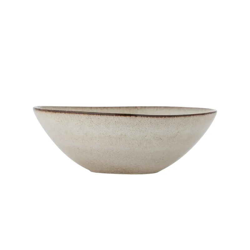 Reducere Bol Sandrine, bej, înălțime 10 cm, ceramică - Bloomingville