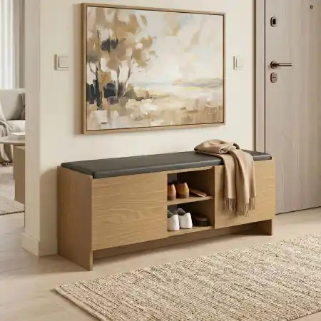 Nu rata Pantofar tip bancheta, Zulla, Nuc, 37x110x43 cm