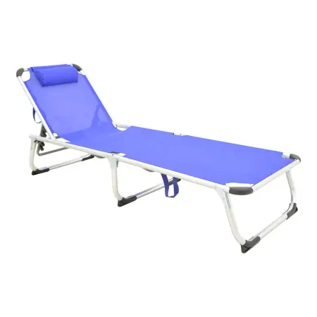 Popular Sezlong, Fevepe, Albastru, 185x58.5x29.5 cm