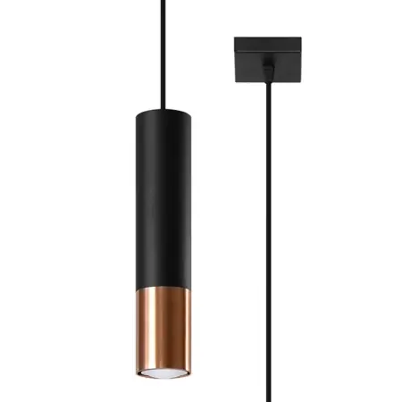 Lustra suspendata Loopez Cupru 8x8x100 cm Chilipir